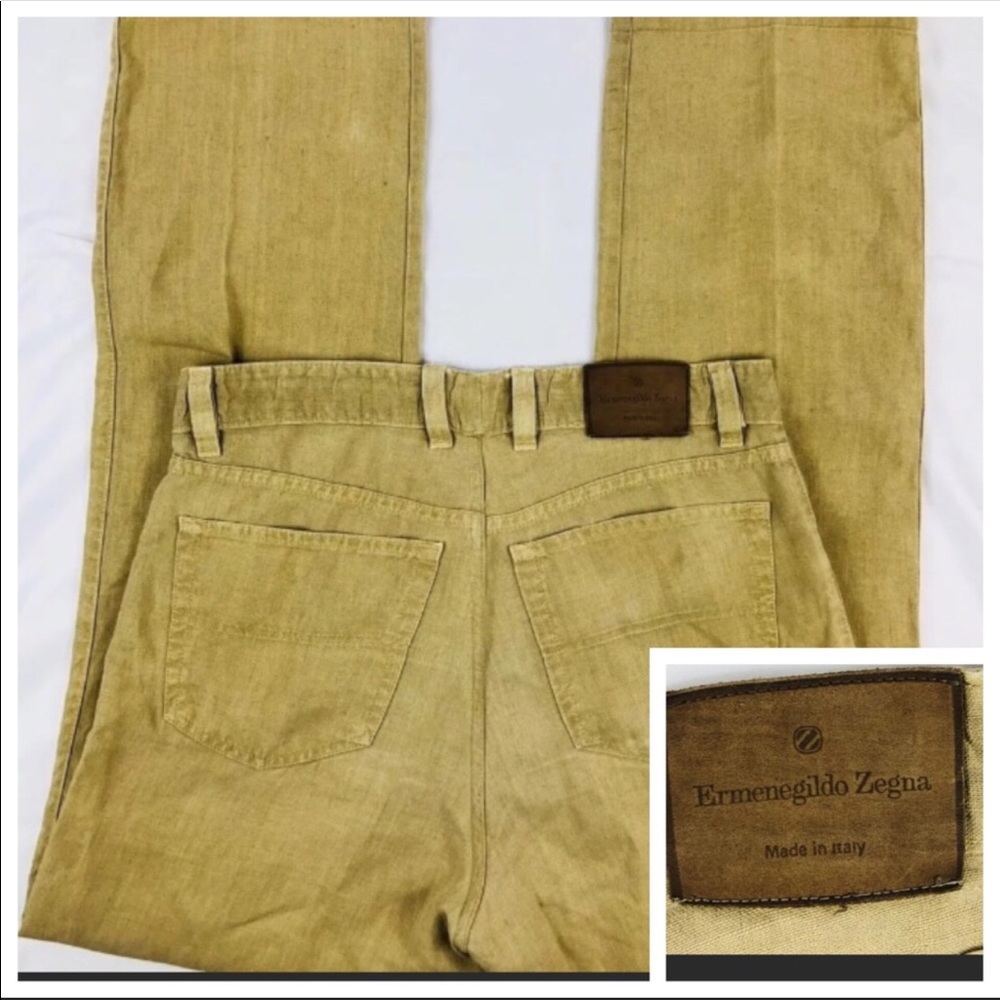 ERMENEGILDO ZEGNA 100% Linen Pants, 32x32, Italy